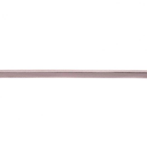 elastisches Glanz-Paspelband Mittelgrau